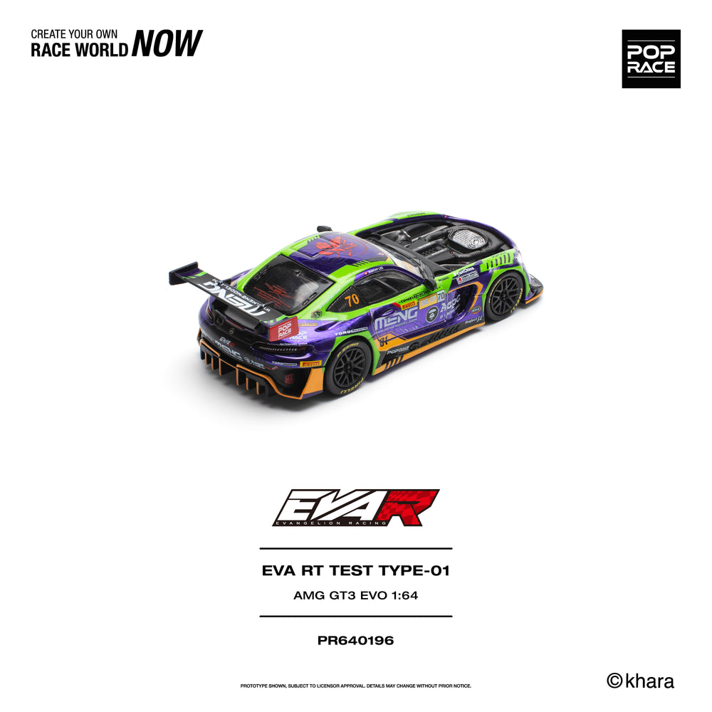 Pop Race EVA RT Test Type-01 AMG GT3 Evo Macau GP 2023 1:64 Diecast Model 640196