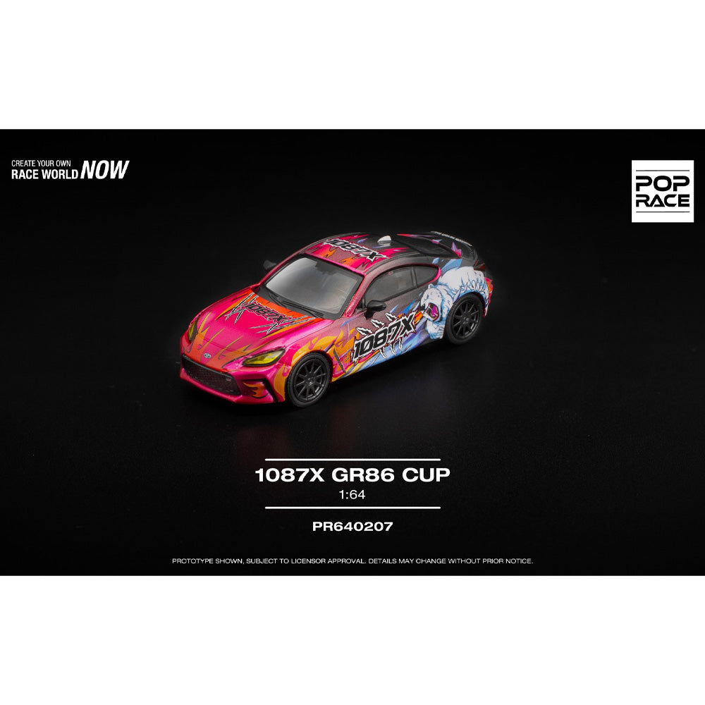 Pop Race 1087X GR86 Cup 1:64 Diecast Car 640207