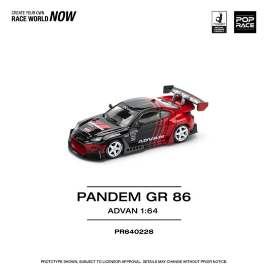 Pop Race Pandem GR86 - Advan Livery 1:64 Diecast Car