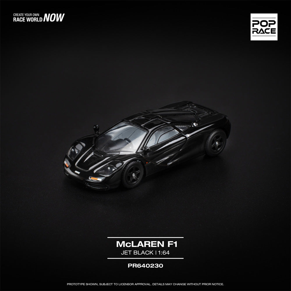 Pop Race McLaren F1 Jet Black 1:64 Diecast Car 640230