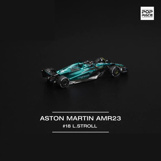 Pop Race Aston Martin AMR23 F1 No.18 L. Stroll 1:64 Diecast Car PR640234