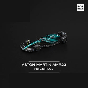 Pop Race Aston Martin AMR23 F1 No.18 L. Stroll 1:64 Diecast Car PR640234