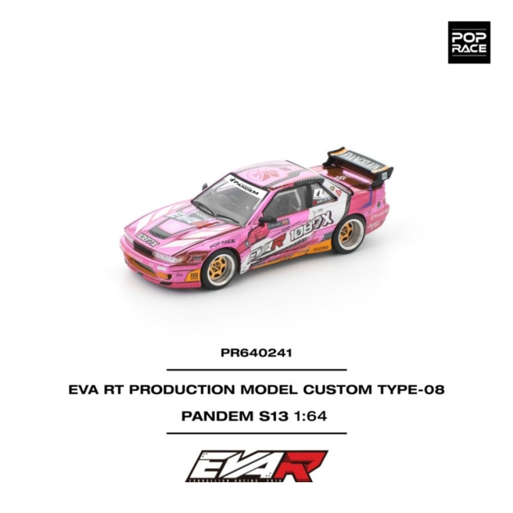 Pop Race Pandem Silvia S13 Eva RT Production Model Custom Type-0 1:64 PR640241