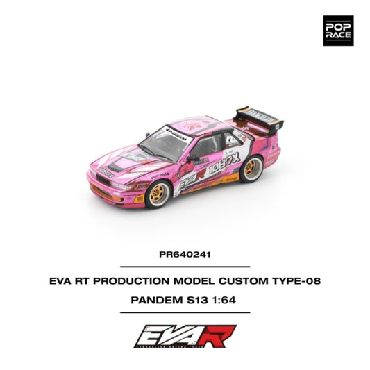 Pop Race Pandem Silvia S13 Eva RT Production Model Custom Type-0 1:64 PR640241