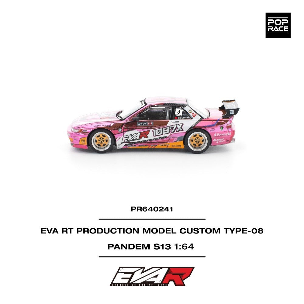 Pop Race Pandem Silvia S13 Eva RT Production Model Custom Type-0 1:64 PR640241