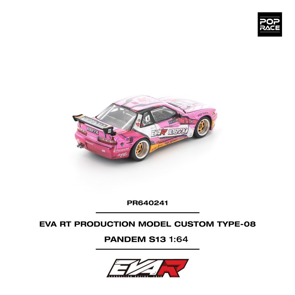 Pop Race Pandem Silvia S13 Eva RT Production Model Custom Type-0 1:64 PR640241