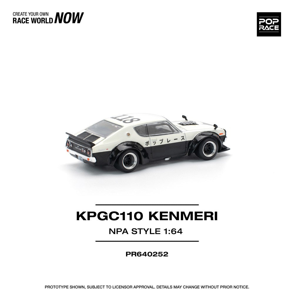 Pop Race PR640252 Skyline GT-R V8 Drift Kenmeri NPA Style 1:64 Diecast Car