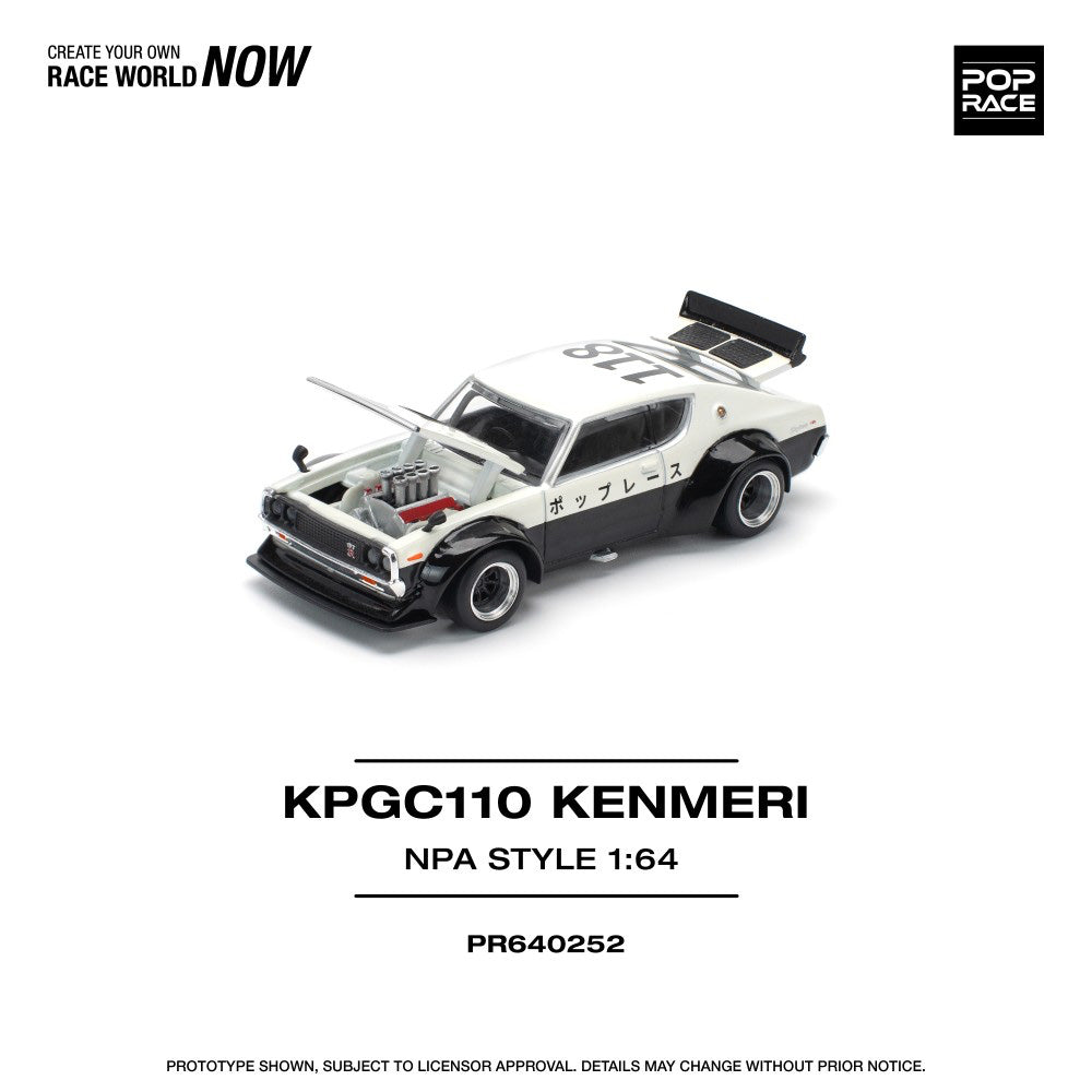 Pop Race PR640252 Skyline GT-R V8 Drift Kenmeri NPA Style 1:64 Diecast Car