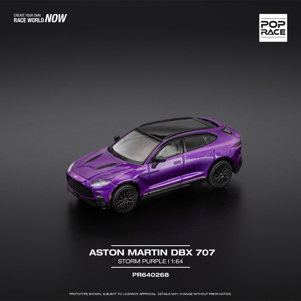 Pop Race Aston Martin DBX 707 Storm Purple 1:64 Diecast Car 268
