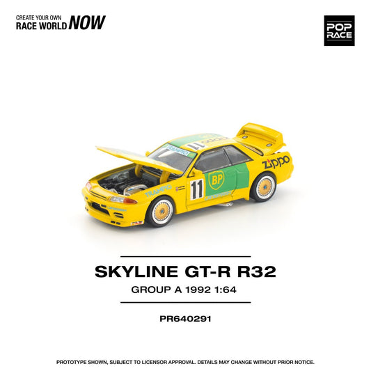 Pop Race Skyline GT-R R32 Group A 1992 1:64 Diecast Car PR640291