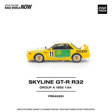 Pop Race Skyline GT-R R32 Group A 1992 1:64 Diecast Car PR640291