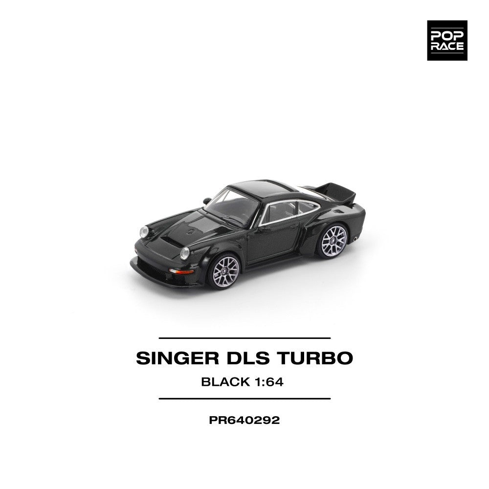 Pop Race Singer DLS Turbo (Road) Black 1:64 Diecast Car PR640292