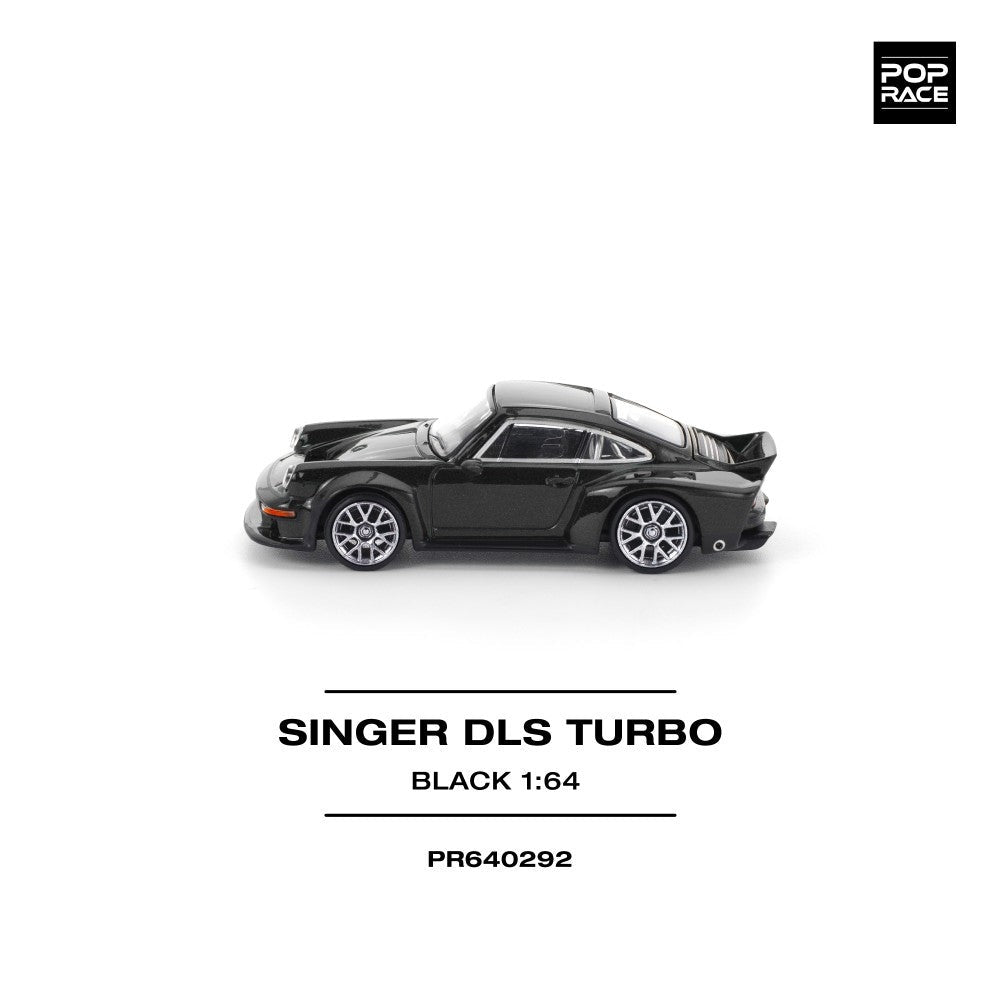 Pop Race Singer DLS Turbo (Road) Black 1:64 Diecast Car PR640292