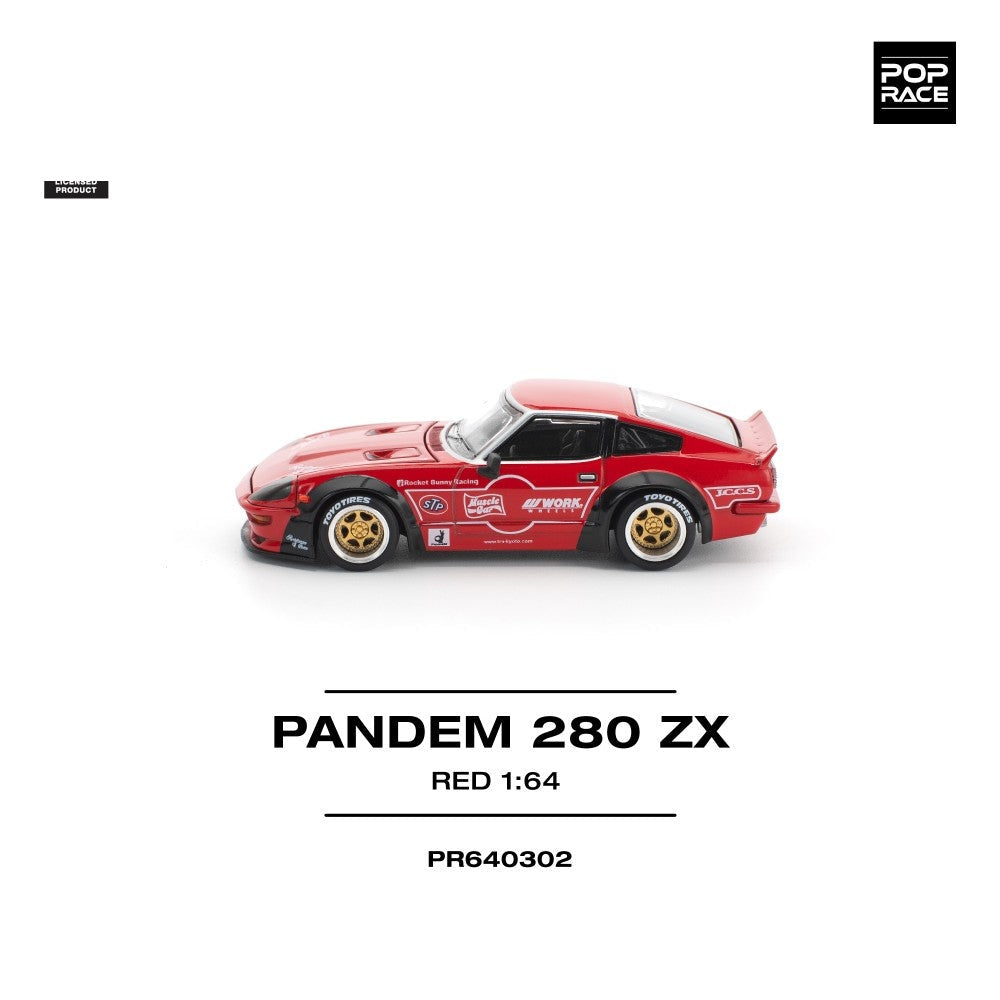 Pop Race Pandem 280ZX Red (New Tooling) 1:64 Diecast Car PR640302