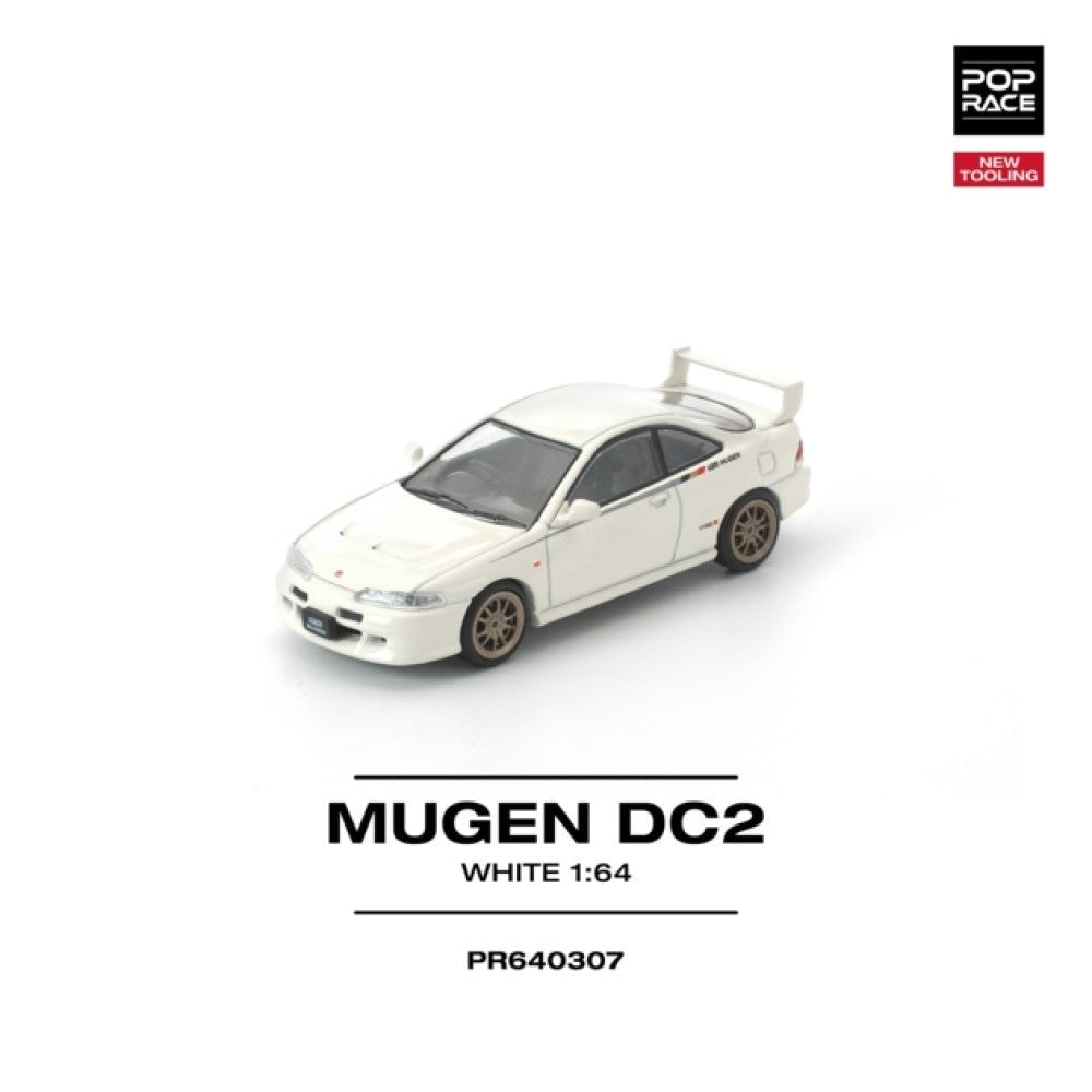 Pop Race Mugen DC2 White New Tooling 1:64 Diecast Car PR640307