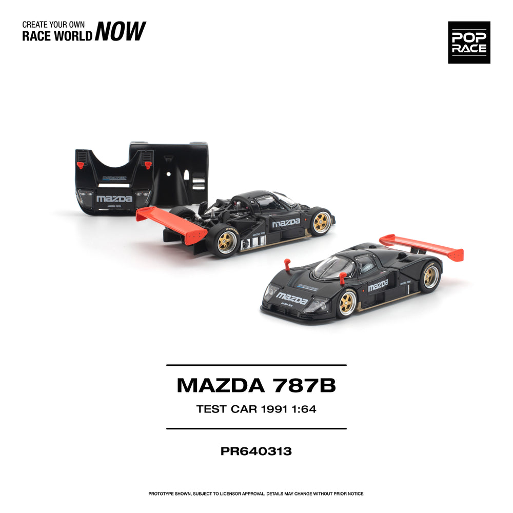 Pop Race Mazda 787B 1991 Test Car 1:64 Diecast Model 640313