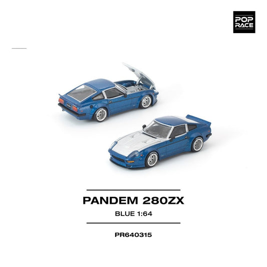 Pop Race Pandem 280ZX Blue 1:64 Diecast Car PR640315