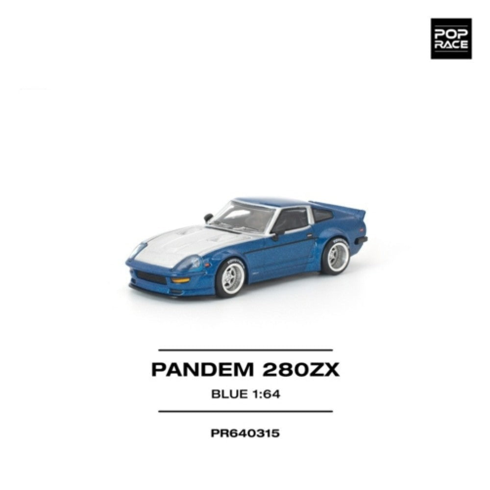 Pop Race Pandem 280ZX Blue 1:64 Diecast Car PR640315