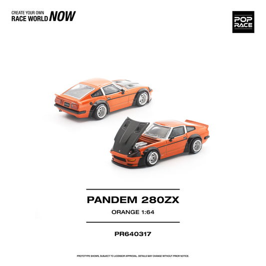 Pop Race Pandem 280ZX Orange 1:64 Diecast Model 640317