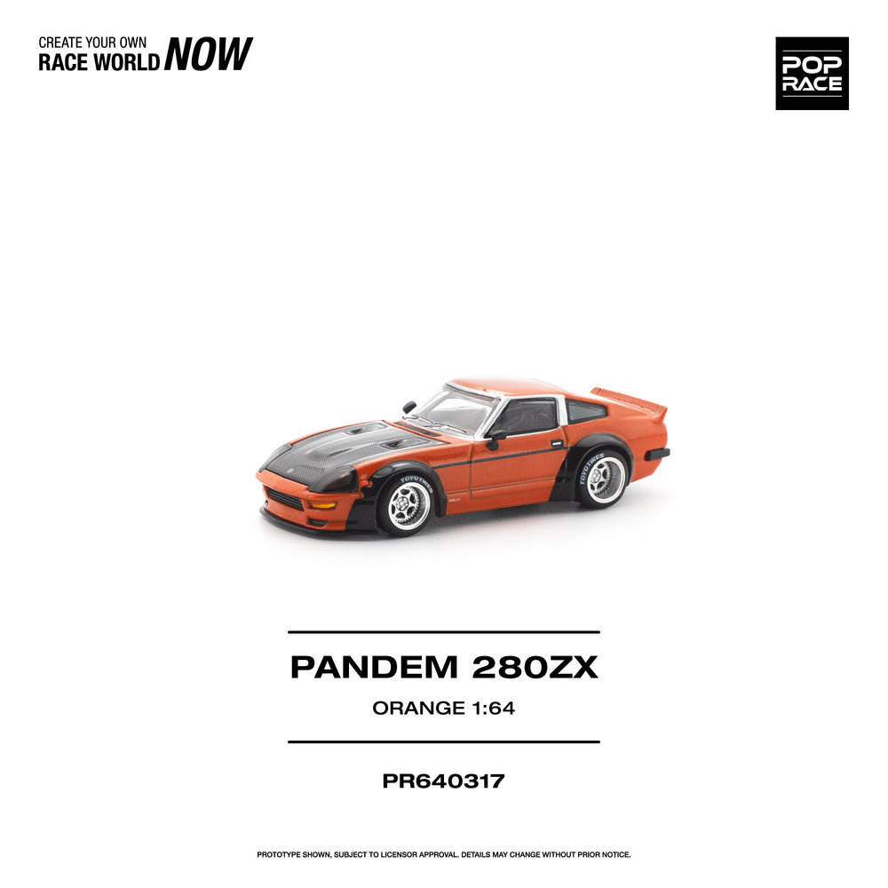 Pop Race Pandem 280ZX Orange 1:64 Diecast Model 640317
