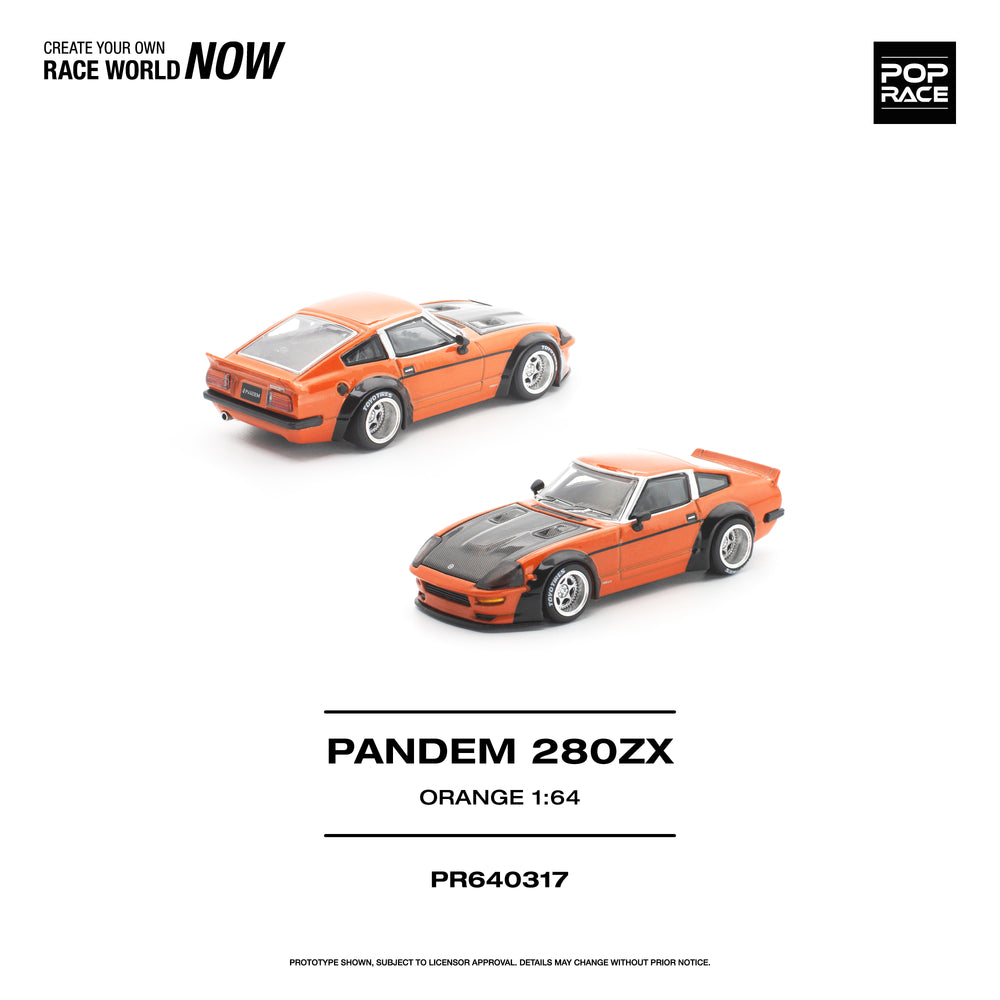 Pop Race Pandem 280ZX Orange 1:64 Diecast Model 640317