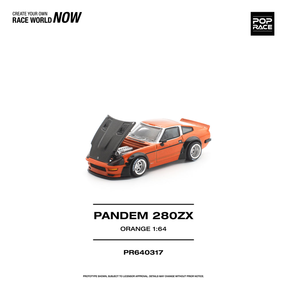 Pop Race Pandem 280ZX Orange 1:64 Diecast Model 640317
