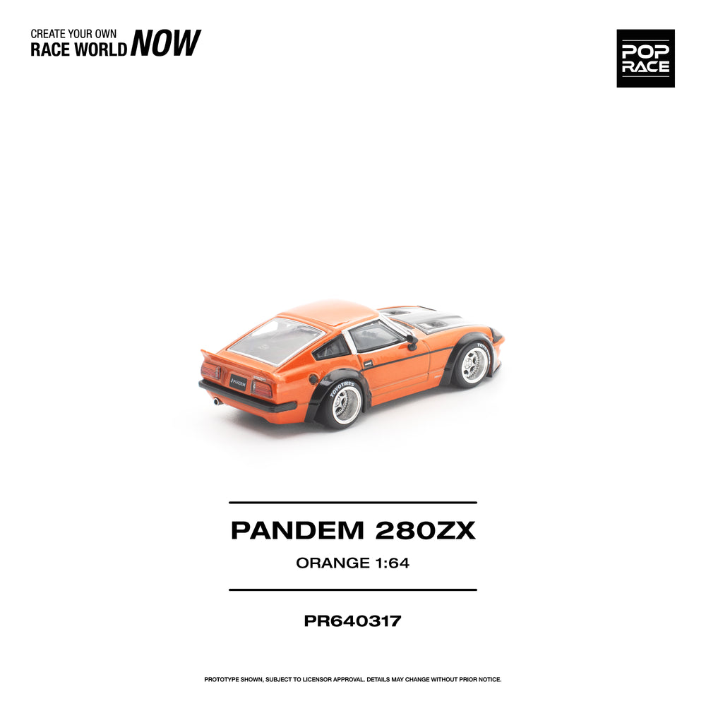 Pop Race Pandem 280ZX Orange 1:64 Diecast Model 640317