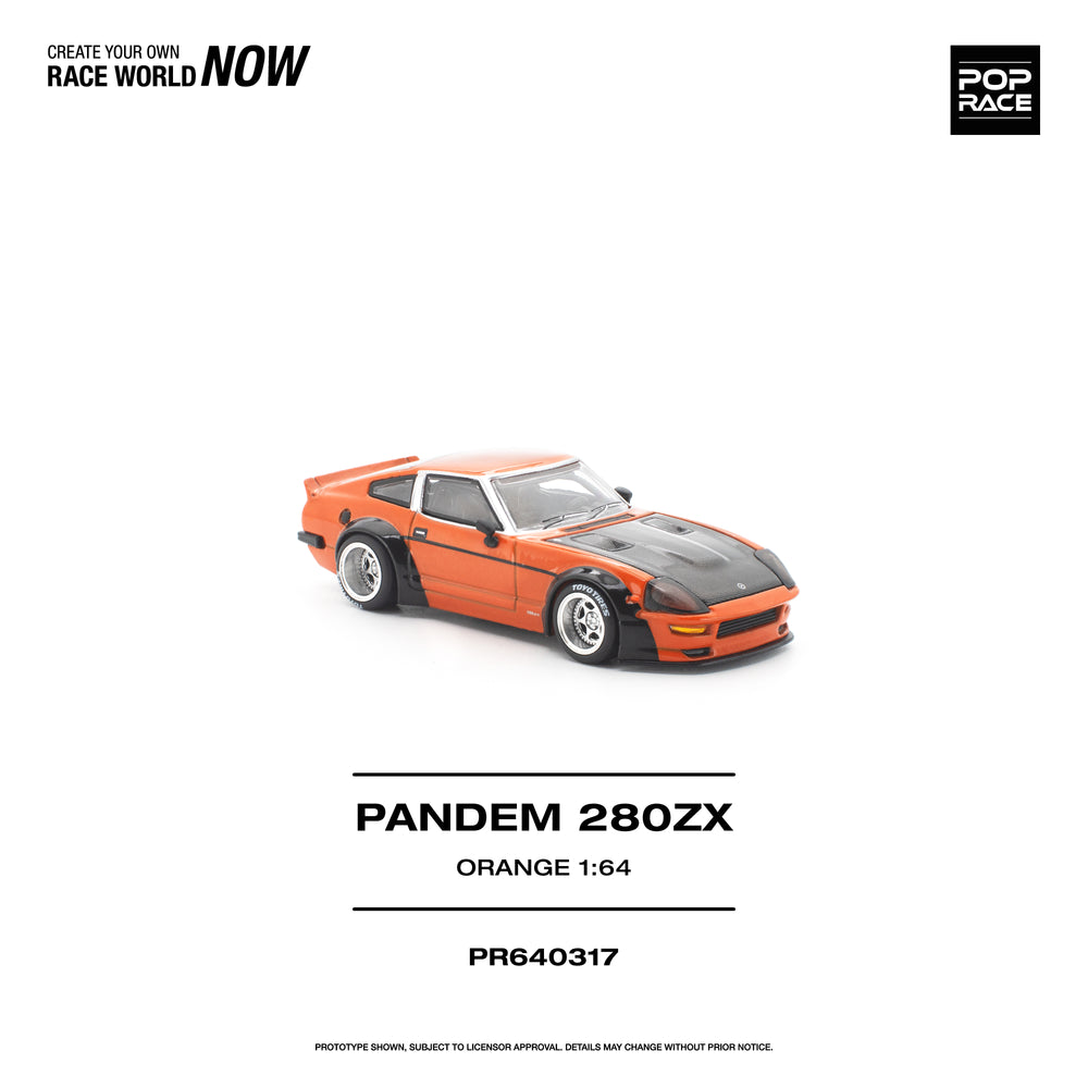 Pop Race Pandem 280ZX Orange 1:64 Diecast Model 640317