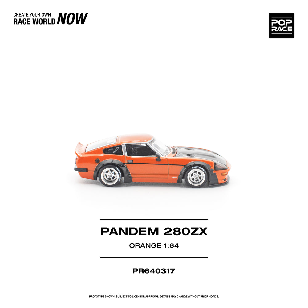 Pop Race Pandem 280ZX Orange 1:64 Diecast Model 640317