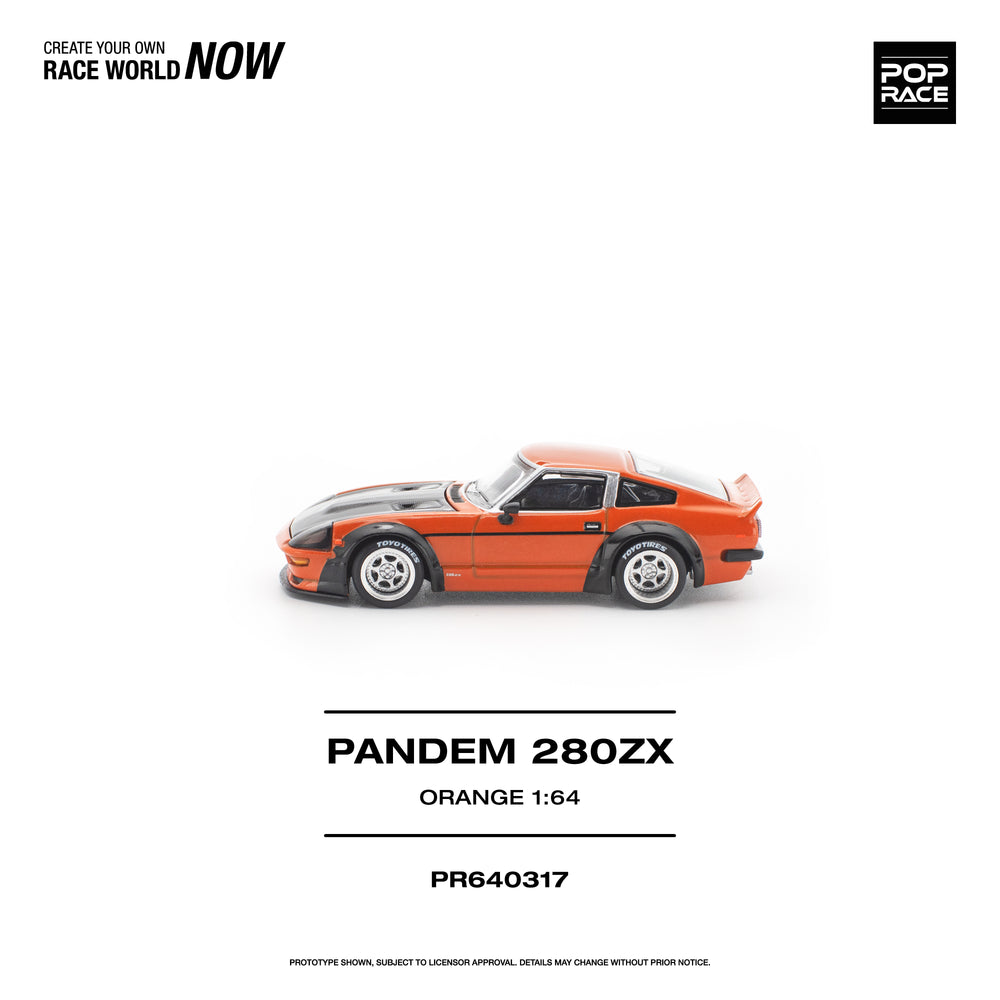 Pop Race Pandem 280ZX Orange 1:64 Diecast Model 640317