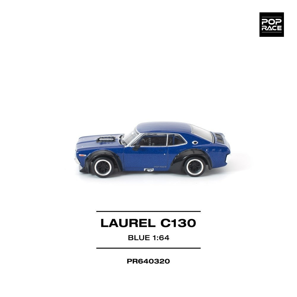 Pop Race Laurel C 130 Blue 1:64 Diecast Car PR640320