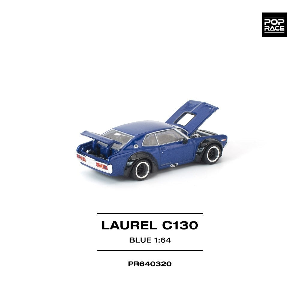 Pop Race Laurel C 130 Blue 1:64 Diecast Car PR640320