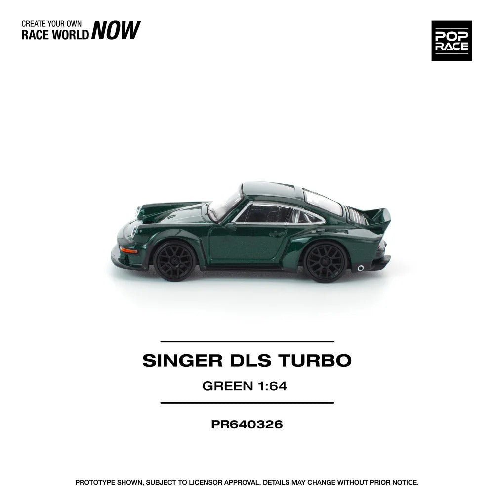 Pop Race Singer Dls Turbo (road) - Green 1:64 Diecast Car PR640326