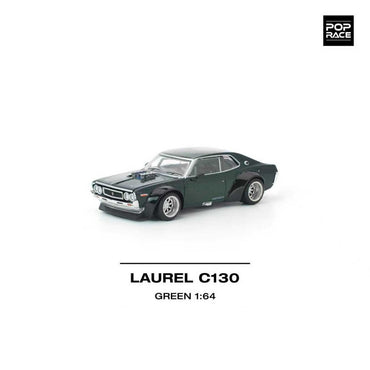 Pop Race Laurel C130 Green 1:64 Diecast Car PR640331