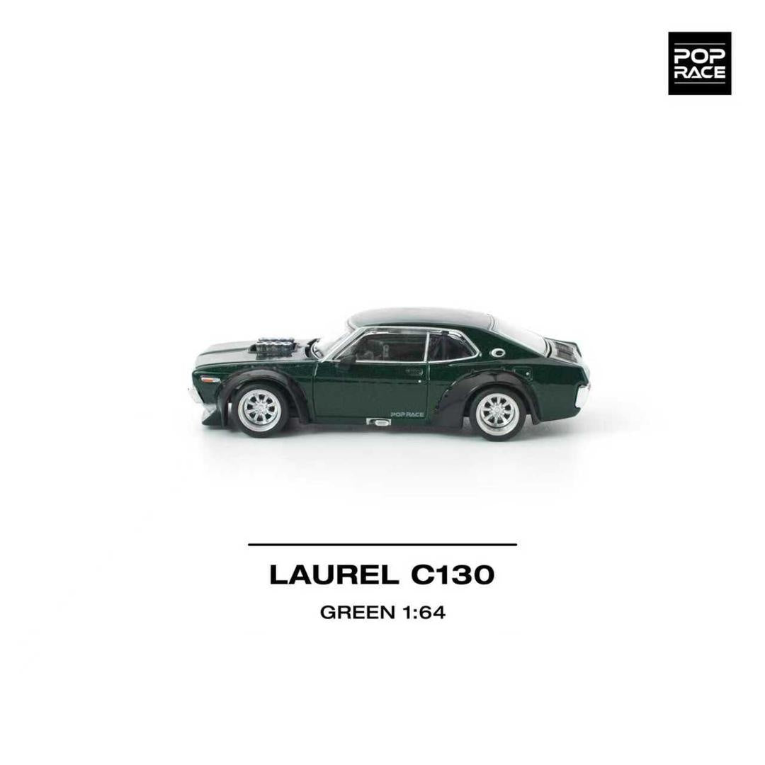 Pop Race Laurel C130 Green 1:64 Diecast Car PR640331