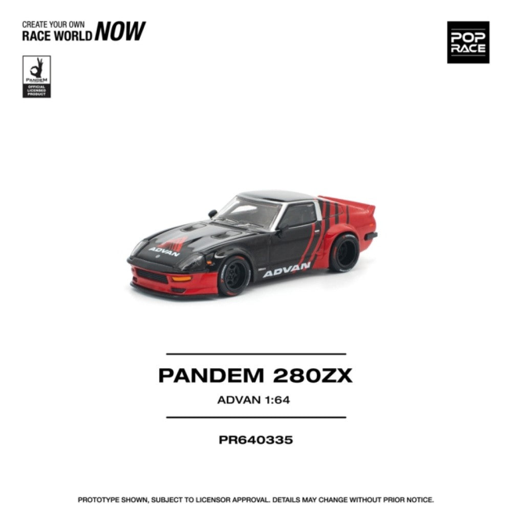 Pop Race Pandem 280zx Advan 1:64 Diecast Car PR640335