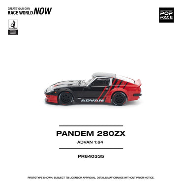 Pop Race Pandem 280zx Advan 1:64 Diecast Car PR640335