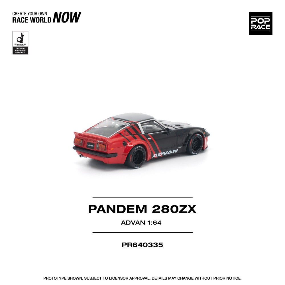 Pop Race Pandem 280zx Advan 1:64 Diecast Car PR640335
