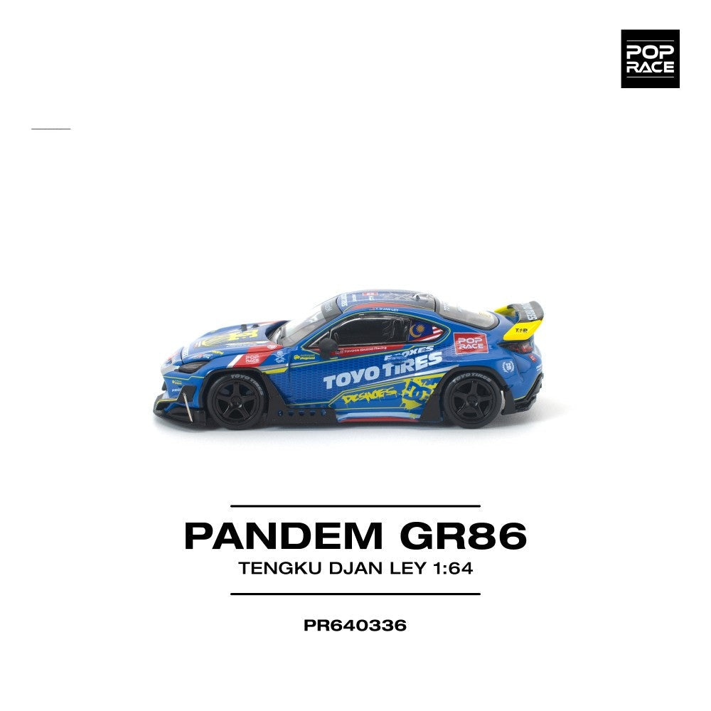Pop Race Pandem GR 86 Tengku Djan Ley 1:64 Diecast Car PR640336