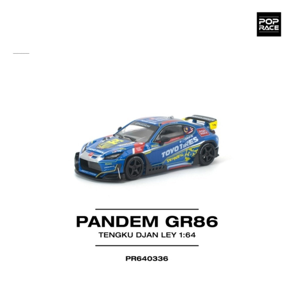 Pop Race Pandem GR 86 Tengku Djan Ley 1:64 Diecast Car PR640336