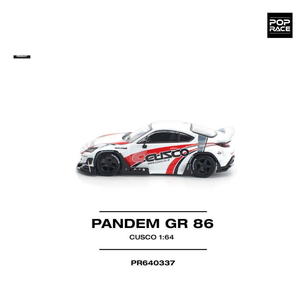 Pop Race Pandem GR86 - Cusco 1:64 Diecast Car PR640337