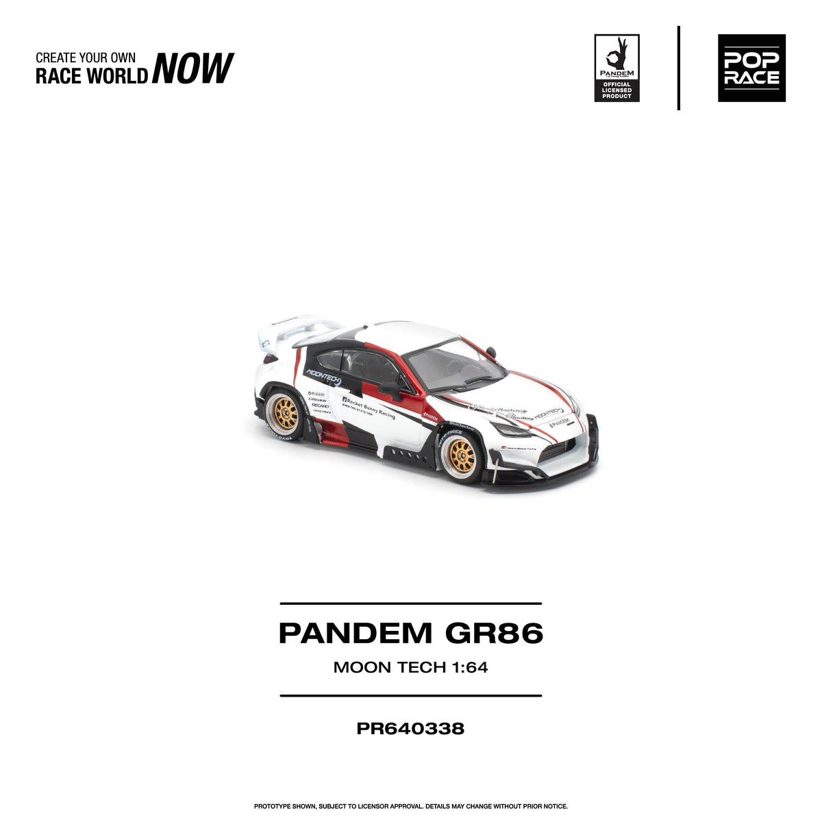 Pop Race Pandem GR 86 Moontech 1:64 Diecast Model PR640338
