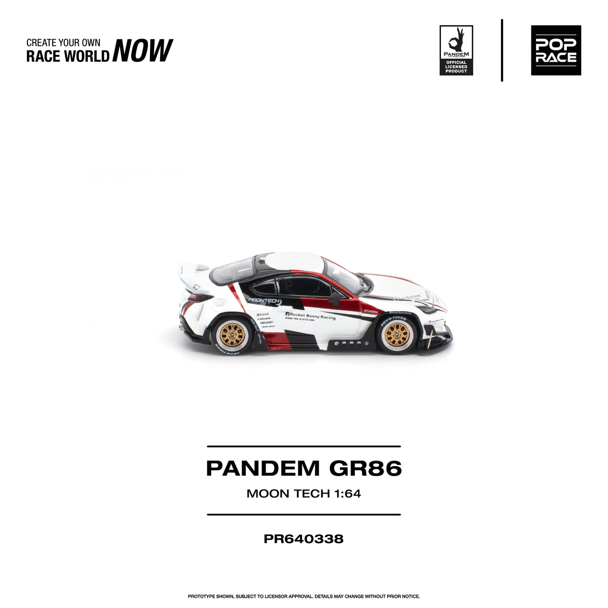 Pop Race Pandem GR 86 Moontech 1:64 Diecast Model PR640338