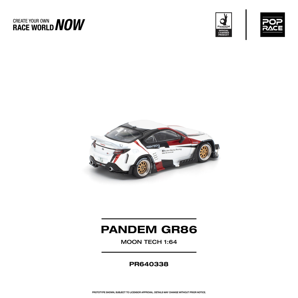 Pop Race Pandem GR 86 Moontech 1:64 Diecast Model PR640338