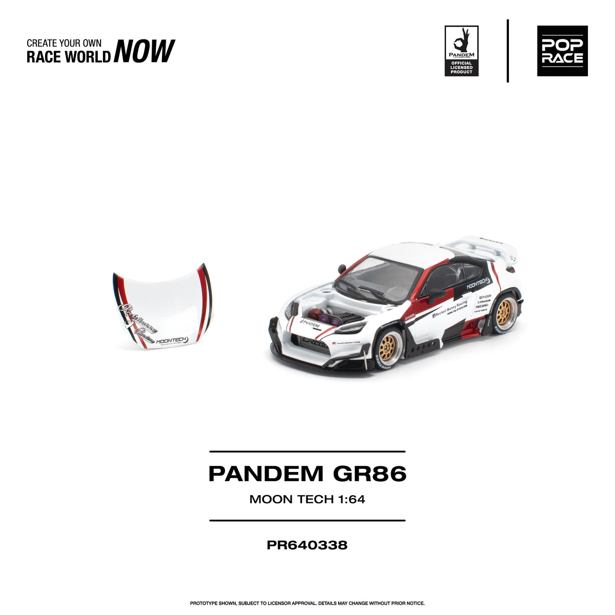 Pop Race Pandem GR 86 Moontech 1:64 Diecast Model PR640338