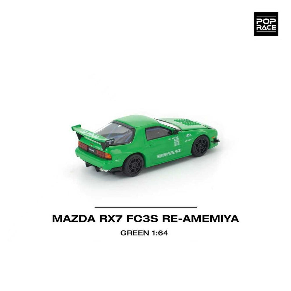 Pop Race Mazda RX7 (FC3S) Re-Amemiya Green 1:64 Diecast Car PR640339