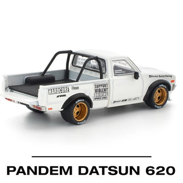 Pop Race Pandem Datsun 620 White 1:64 Diecast Car 640350