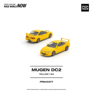 Pop Race Mugen DC2 Yellow 1:64 Diecast Model 640377