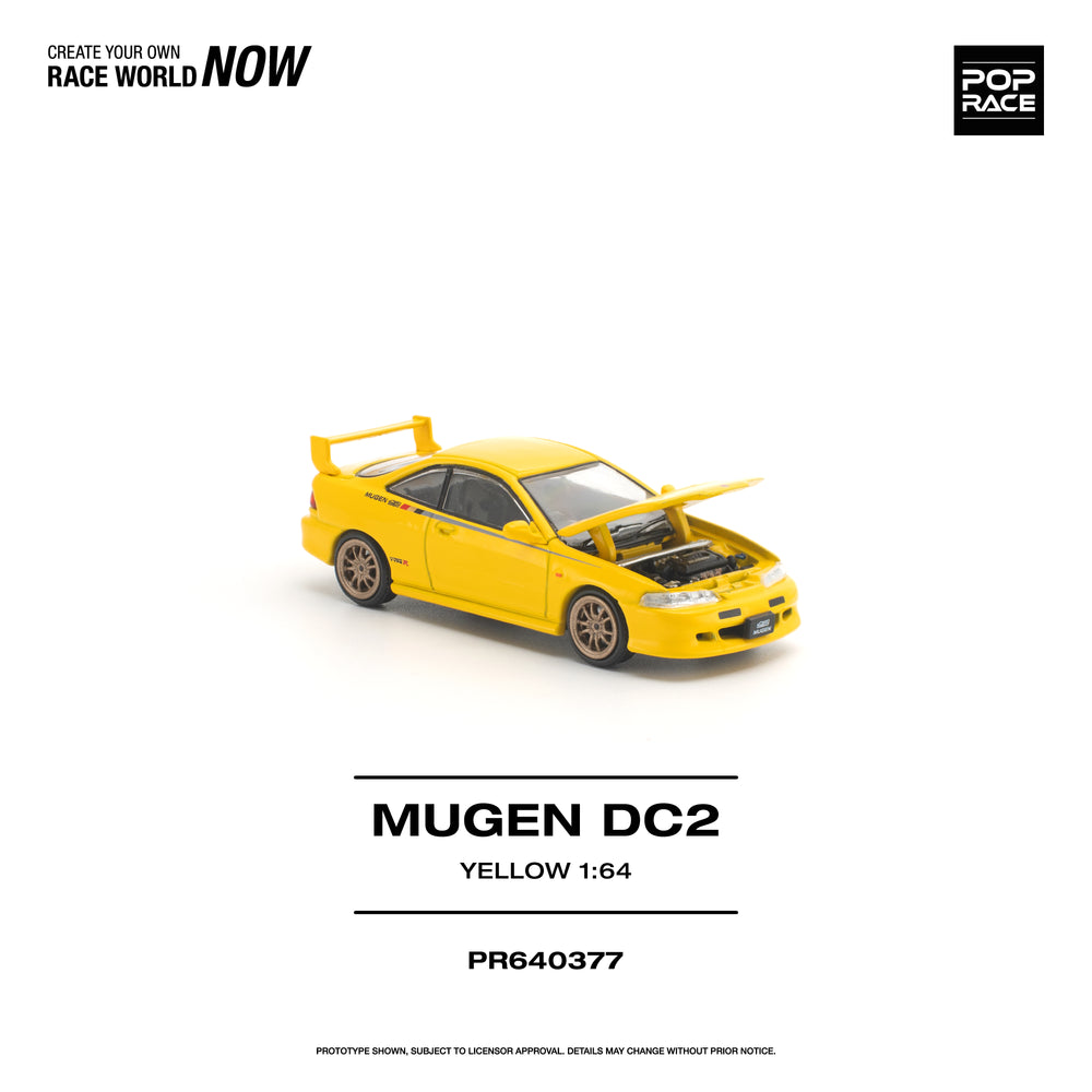 Pop Race Mugen DC2 Yellow 1:64 Diecast Model 640377