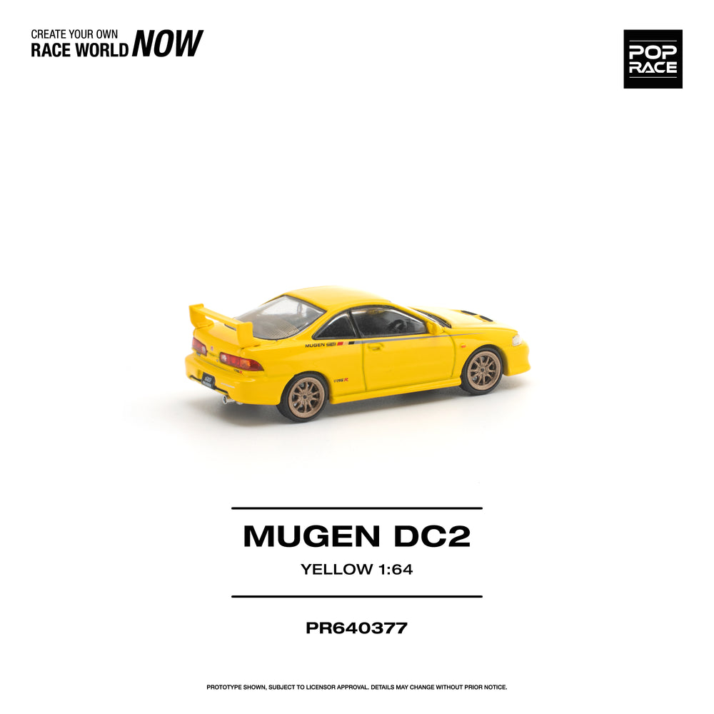 Pop Race Mugen DC2 Yellow 1:64 Diecast Model 640377